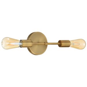Access Iconic 2 Light Wall Sconce in Antique Brushed Brass