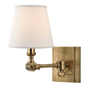 Hudson Valley Hillsdale 10 Inch Wall Sconce in Aged Brass