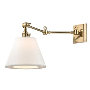 Hudson Valley Hillsdale 13 Inch Wall Sconce in Aged Brass