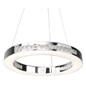 Affluence Clear Crystal LED Ring Pendant Light