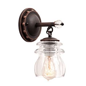 Kalco Brierfield 1 Light Wall Sconce in Antique Copper