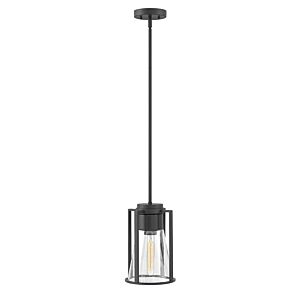 Hinkley Refinery 1-Light Pendant In Black With Clear Glass