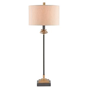 Currey & Company 30 Inch Pinegrove Table Lamp in Antique Brass and Black