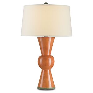 Currey & Company 31 Inch Upbeat Orange Table Lamp in Orange