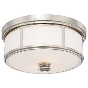 Minka Lavery 3 Light 16 Inch Ceiling Light in Polished Nickel
