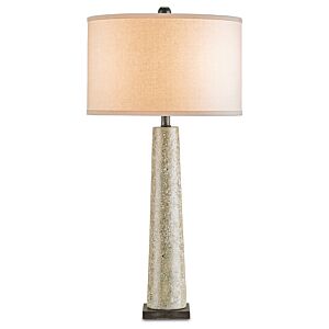 Currey & Company 33 Inch Epigram Table Lamp in Polished Concrete and Aged Steel