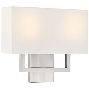 Mid Town 2-Light LED Wall Sconce in Brushed Steel