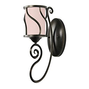 Kalco Helix 1 Light Wall Sconce in Hand Rubbed Bronze