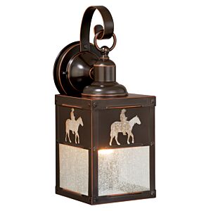 Trail 1-Light Outdoor Wall Mount in Burnished Bronze