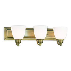 Springfield 3-Light Bathroom Vanity Light in Antique Brass