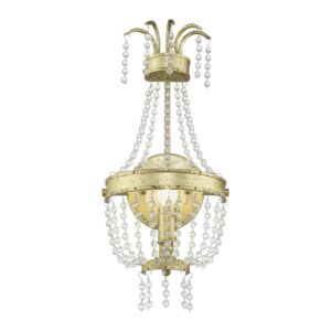 Valentina 1-Light Wall Sconce in Hand Applied Winter Gold