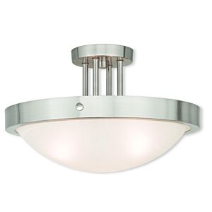 New Brighton 3-Light Ceiling Mount in Brushed Nickel