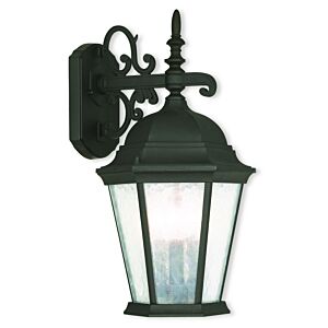 Hamilton 3-Light Outdoor Wall Lantern in Textured Black