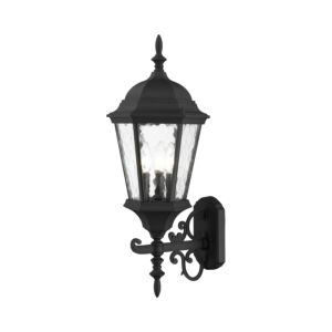 Hamilton 3-Light Outdoor Wall Lantern in Textured Black