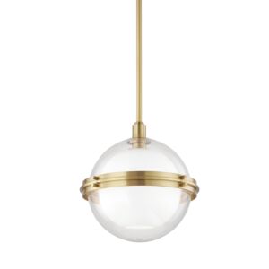 Northport 1-Light Pendant in Aged Brass