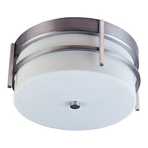 Maxim Lighting Luna LED E26 2 Light 2 Light Outdoor Flush Mount in Brushed Metal