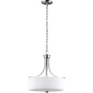 Sea Gull Canfield 3 Light 19 Inch Pendant Light in Brushed Nickel