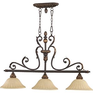 Rio Salado 3-Light Island Pendant in Toasted Sienna With Mystic Silver