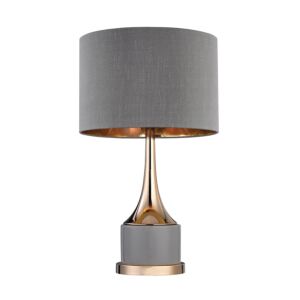 Cone Neck 1-Light Table Lamp in Gray