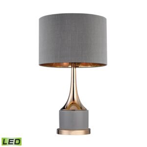 Cone Neck 1-Light LED Table Lamp in Gray