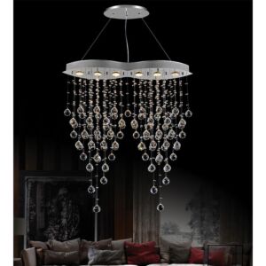 CWI Robin 6 Light Down Chandelier With Chrome Finish