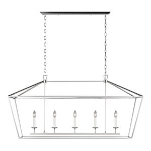 Sea Gull Dianna 5 Light Transitional Chandelier in Brushed Nickel