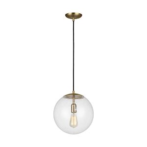 Visual Comfort Studio Leo - Hanging Globe Pendant Light in Satin Brass