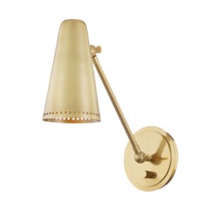 Easley 1-Light Wall Sconce in Aged Brass