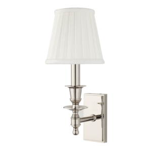 Hudson Valley Ludlow 13 Inch Wall Sconce in Polished Nickel