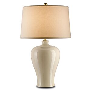 Currey & Company 31 Inch Blaise Table Lamp in Cream Crackle