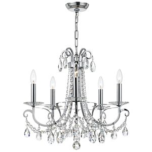 Othello 5-Light Clear Crystal Polished Chandelier