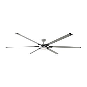 Visual Comfort Fan LED Loft 96" Indoor Ceiling Fan in Painted Brushed Steel