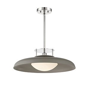 Savoy House Gavin 1 Light Pendant in Gray with Polished Nickel Accents