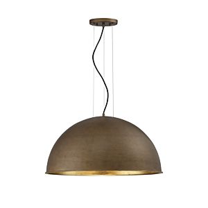 Savoy House Sommerton 3 Light Pendant in Rubbed Bronze with Gold Leaf