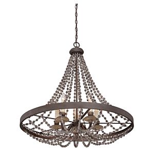Savoy House Mallory by Brian Thomas 5 Light Pendant in Fossil Stone
