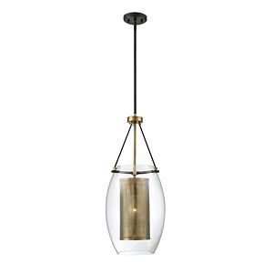 Savoy House Dunbar by Brian Thomas 1 Light Pendant in Warm Brass with Bronze Accents