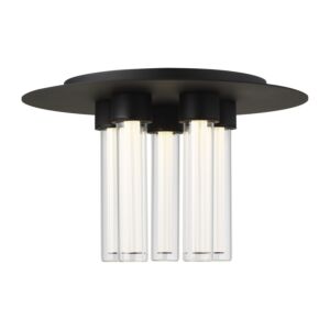 Kola 5-Light 8.10"H LED Flush Mount in Nightshade Black