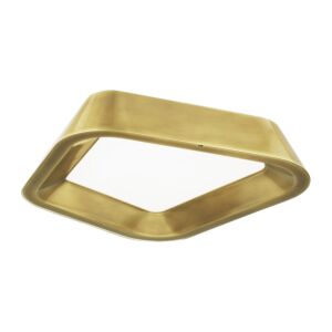 Rhonan 1-Light 3.00"H LED Flush Mount in Plated Brass