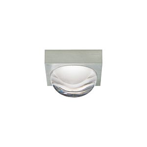 Visual Comfort Modern Sphere 3000K-2200K LED 3" Ceiling Light in Satin Nickel and Clear
