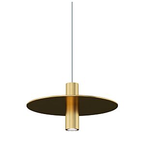 Ponte 1-Light LED Pendant in Natural Brass