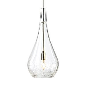 Tech Seguro 11 Inch Pendant Light in Satin Nickel and Clear