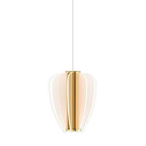 Nyra 1-Light LED Pendant in Plated Brass