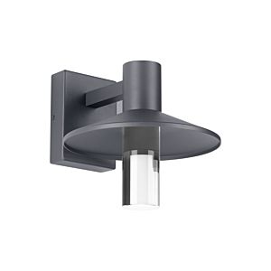 Visual Comfort Modern Ash 10" Outdoor Wall Light in Charcoal