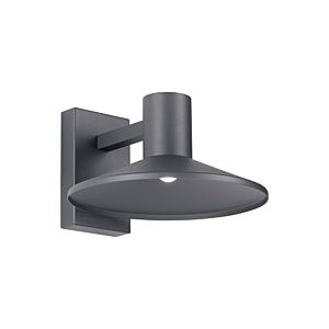Visual Comfort Modern Ash 12" Outdoor Wall Light in Charcoal