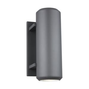 Aspenti 2-Light 14.00"H LED Outdoor Wall Lantern in Charcoal