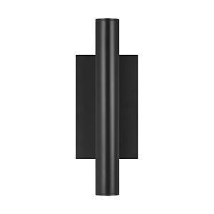 Visual Comfort Modern Chara 2-Light 12" Outdoor Wall Light in Black