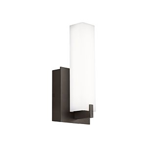 Visual Comfort Modern Cosmo 12" Outdoor Wall Light in Bronze and White Acrylic