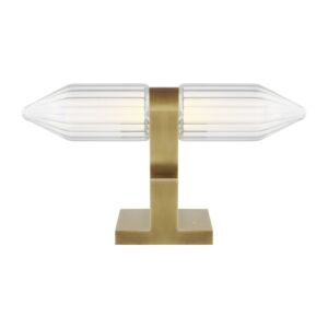 Langston 1-Light 7.90"H LED Table Lamp in Plated Brass