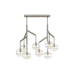 Tech Sedona Contemporary Chandelier in Satin Nickel and Clear