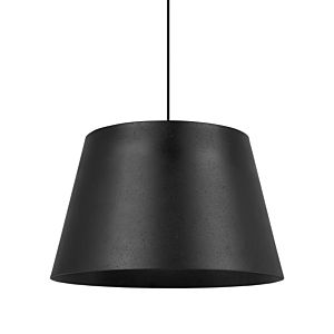 Visual Comfort Modern Henley 11" Pendant Light in Textured Black/Black